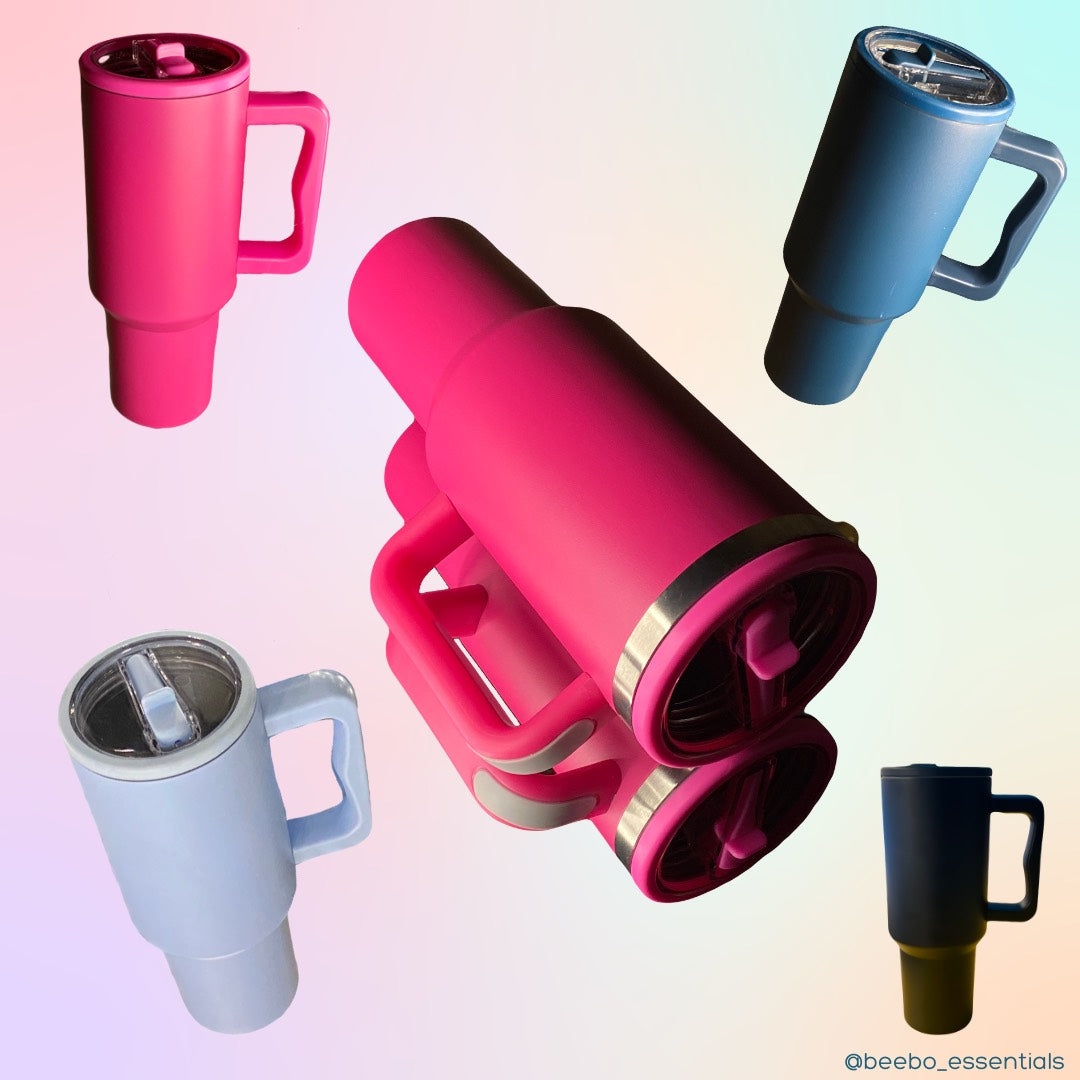 Tumbler with handle and Flip Straw |40oz