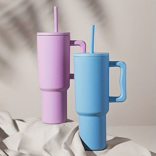 Tumbler with Handle and Straw Lid (40 0z)